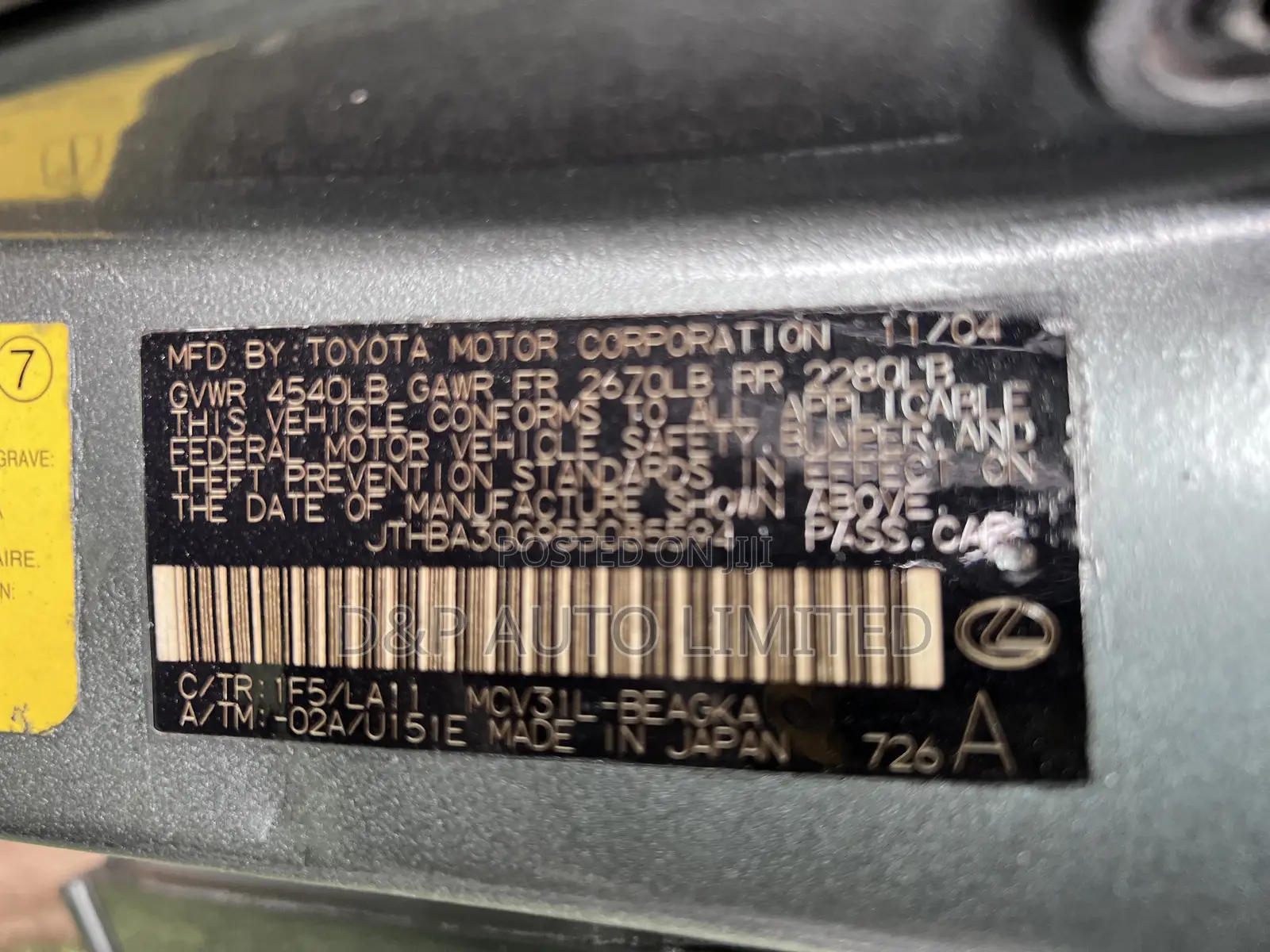 Lexus ES 330 2005 Blue