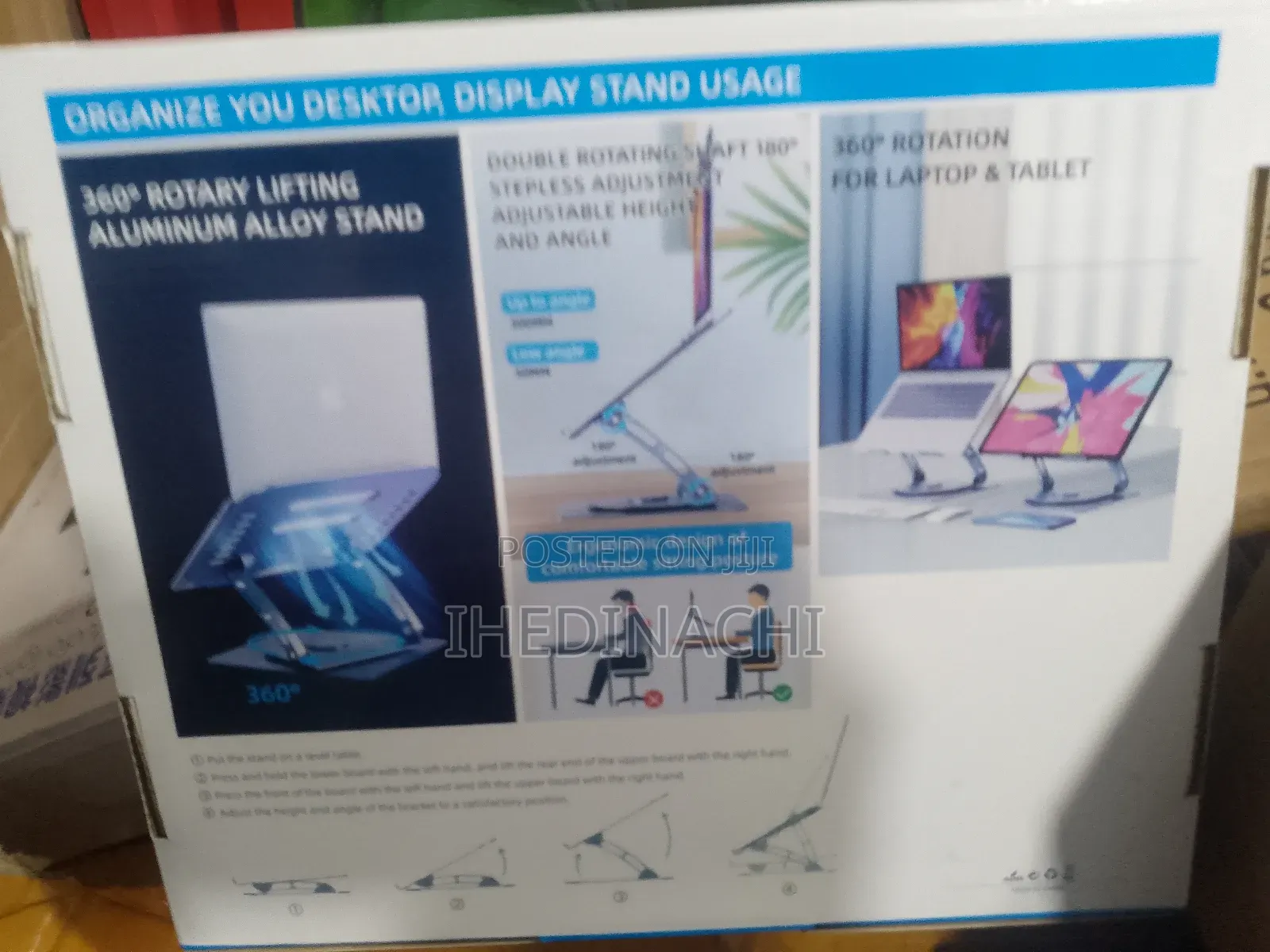 360 Rotatory Aluminum Laptop Stand