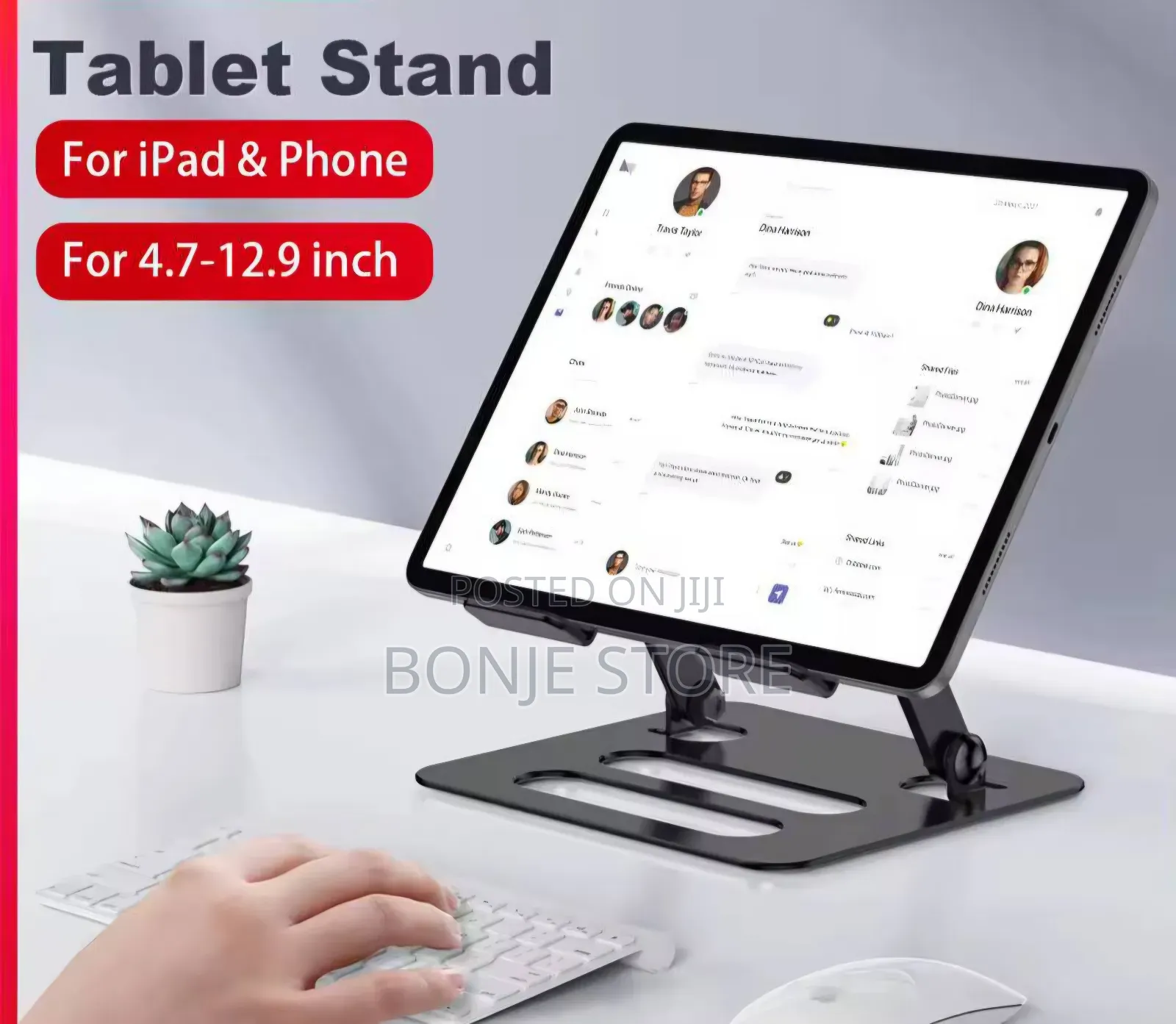 Foldable 360 Degree Metal Tablet Stand
Colour: Silver, Grey, Black