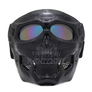 High-Density Sponge Skull Mask With Tpu Material, Adjustable Elastic H