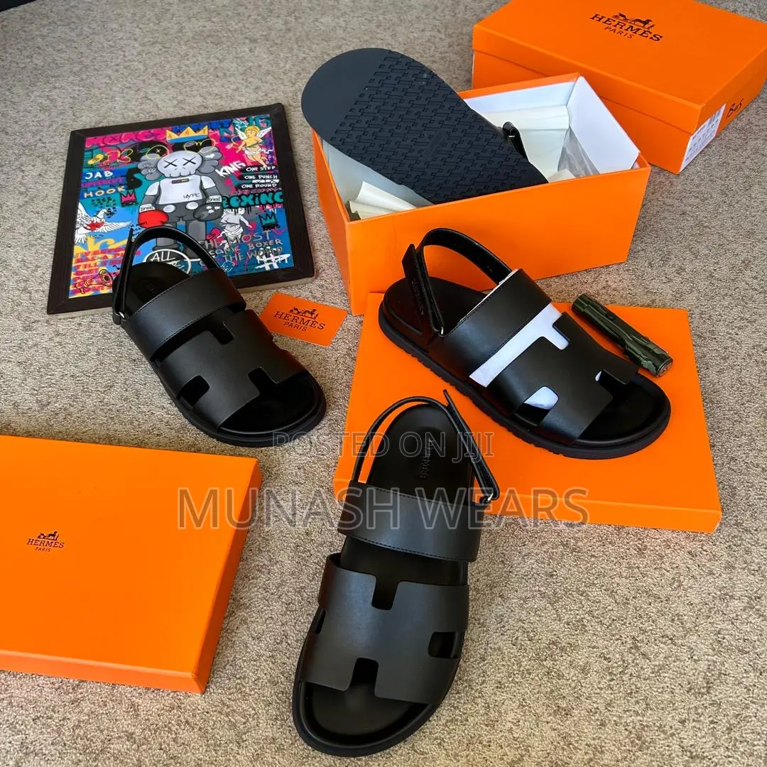 Hermes Leather Slipers And Sandal