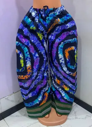 Comfortable Readymade  Ankara/Aso Oke Combo Palazzo Pants Trousers