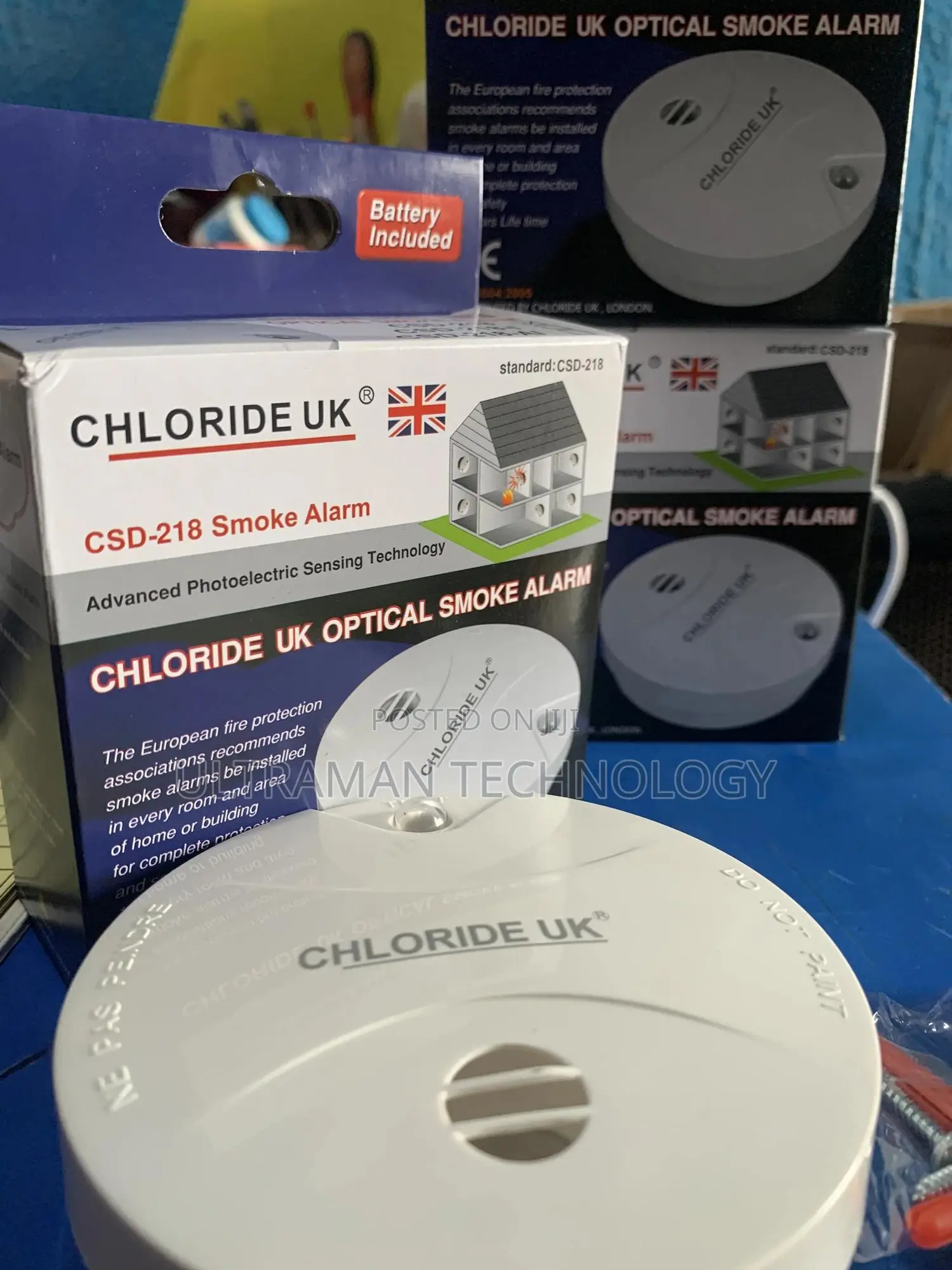 Wireless Battery Smoke Detector (Fire Alarm) Chloride Uk