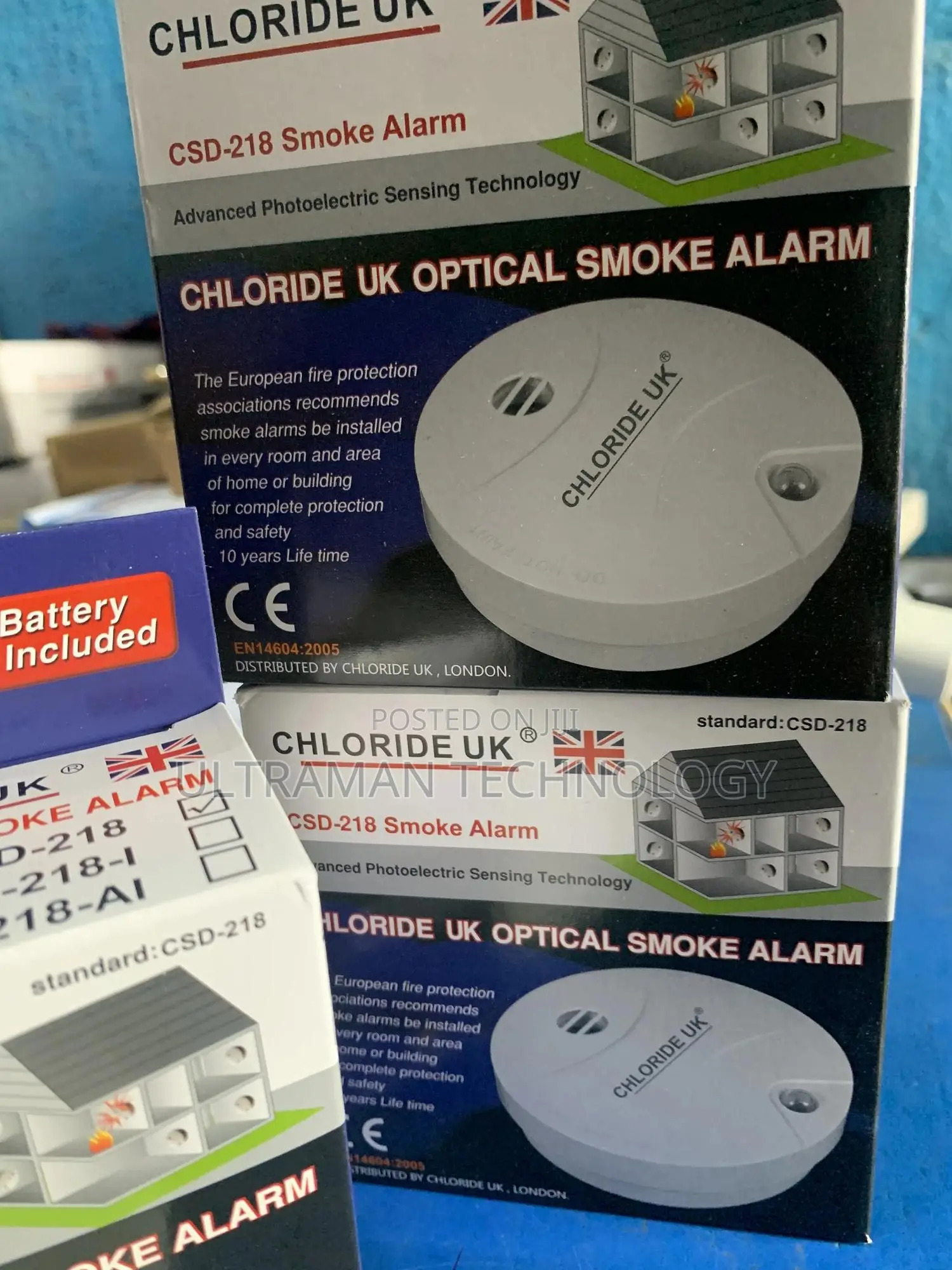 Wireless Battery Smoke Detector (Fire Alarm) Chloride Uk