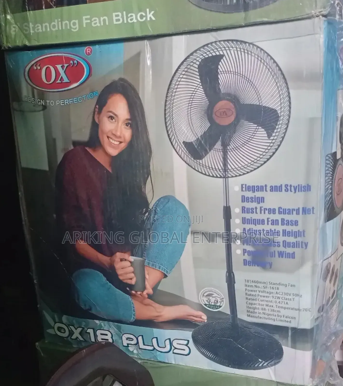 Model Ox 18" Plus Fan