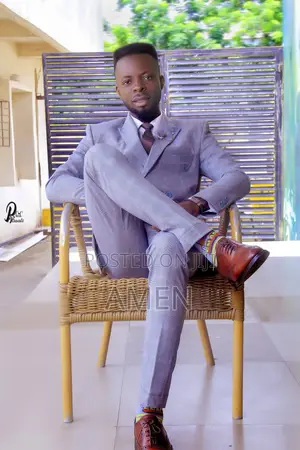 Ash Color Double Breasted Suit