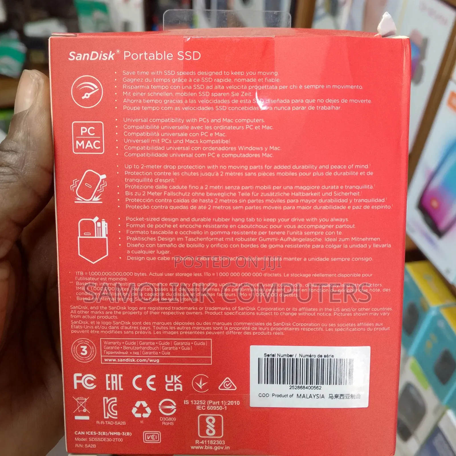 Sandisk Extreme Portable Ssd 2tb 3.1 Usb-c Usb 800mbs