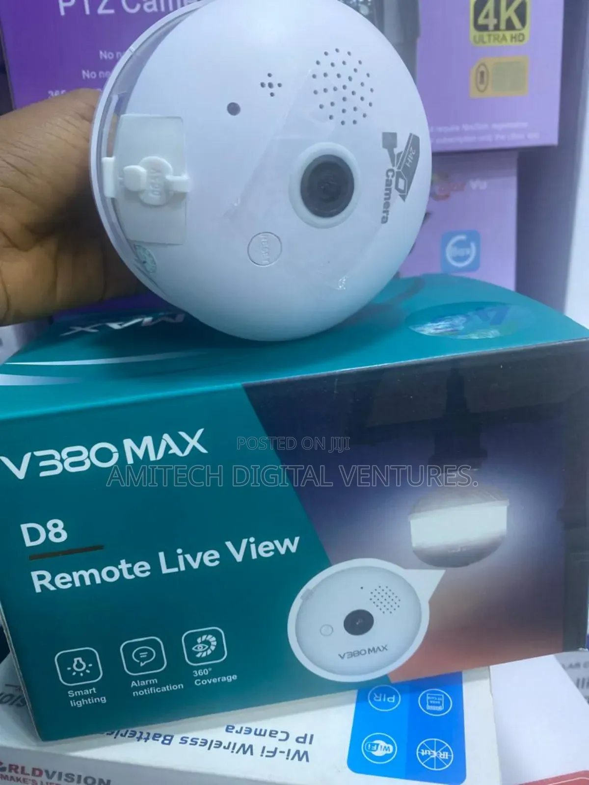 D8 V380 Max 4g Bulb Camera