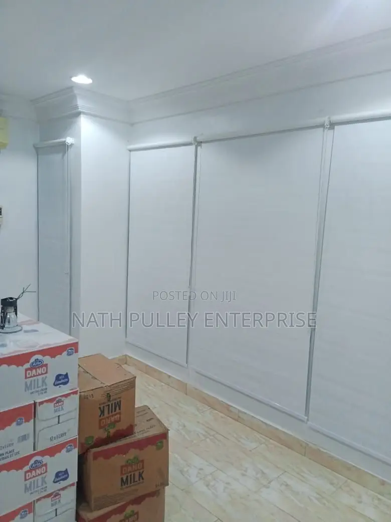White Open Roller Blinds
