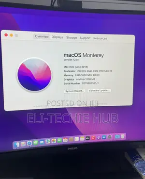 Desktop Computer Apple Mac Mini 8GB Intel Core i5 SSD 1T
