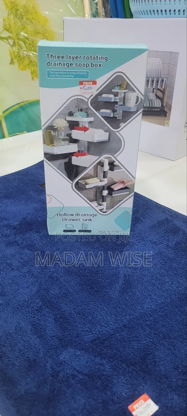 Three-Layer Rotating Drainage Soap Box .
