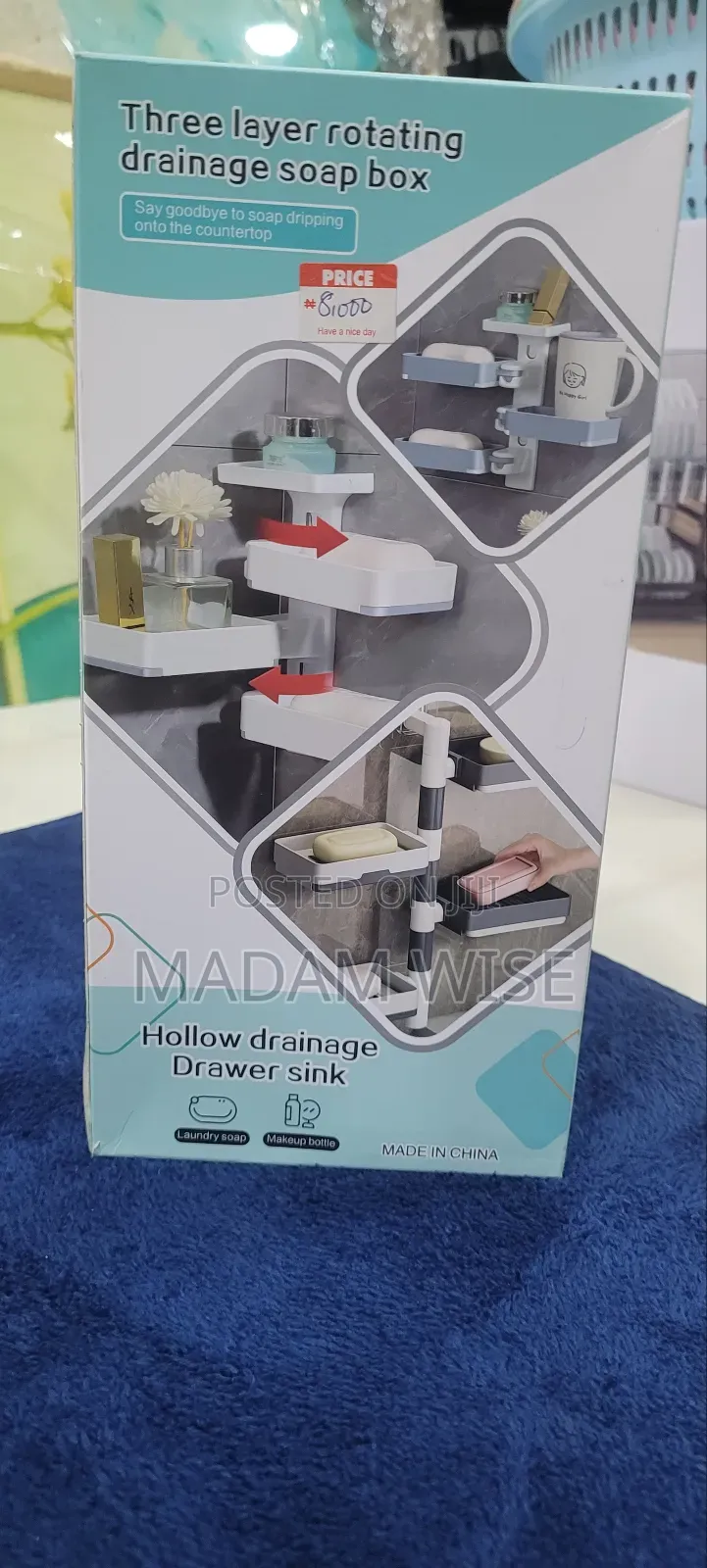 Three-Layer Rotating Drainage Soap Box .