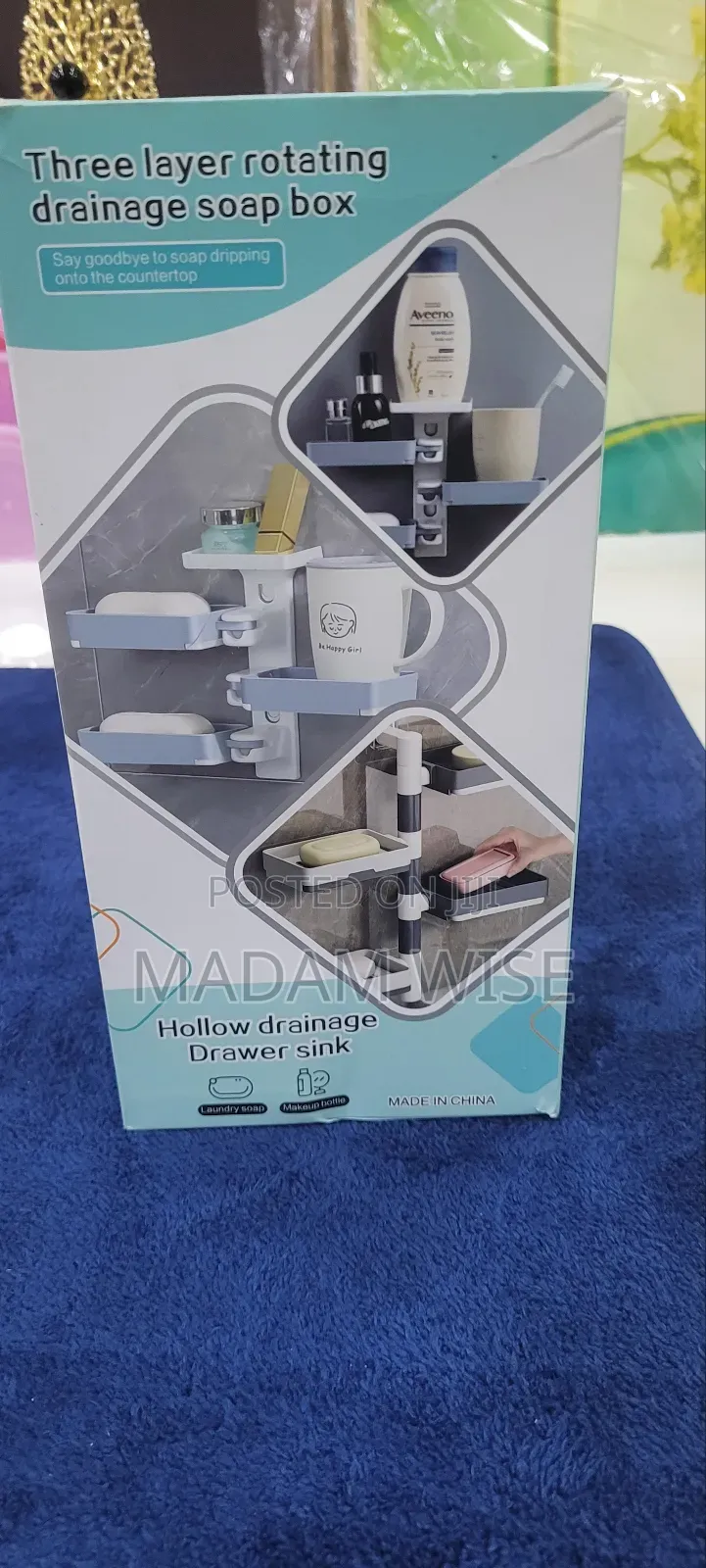 Three-Layer Rotating Drainage Soap Box .