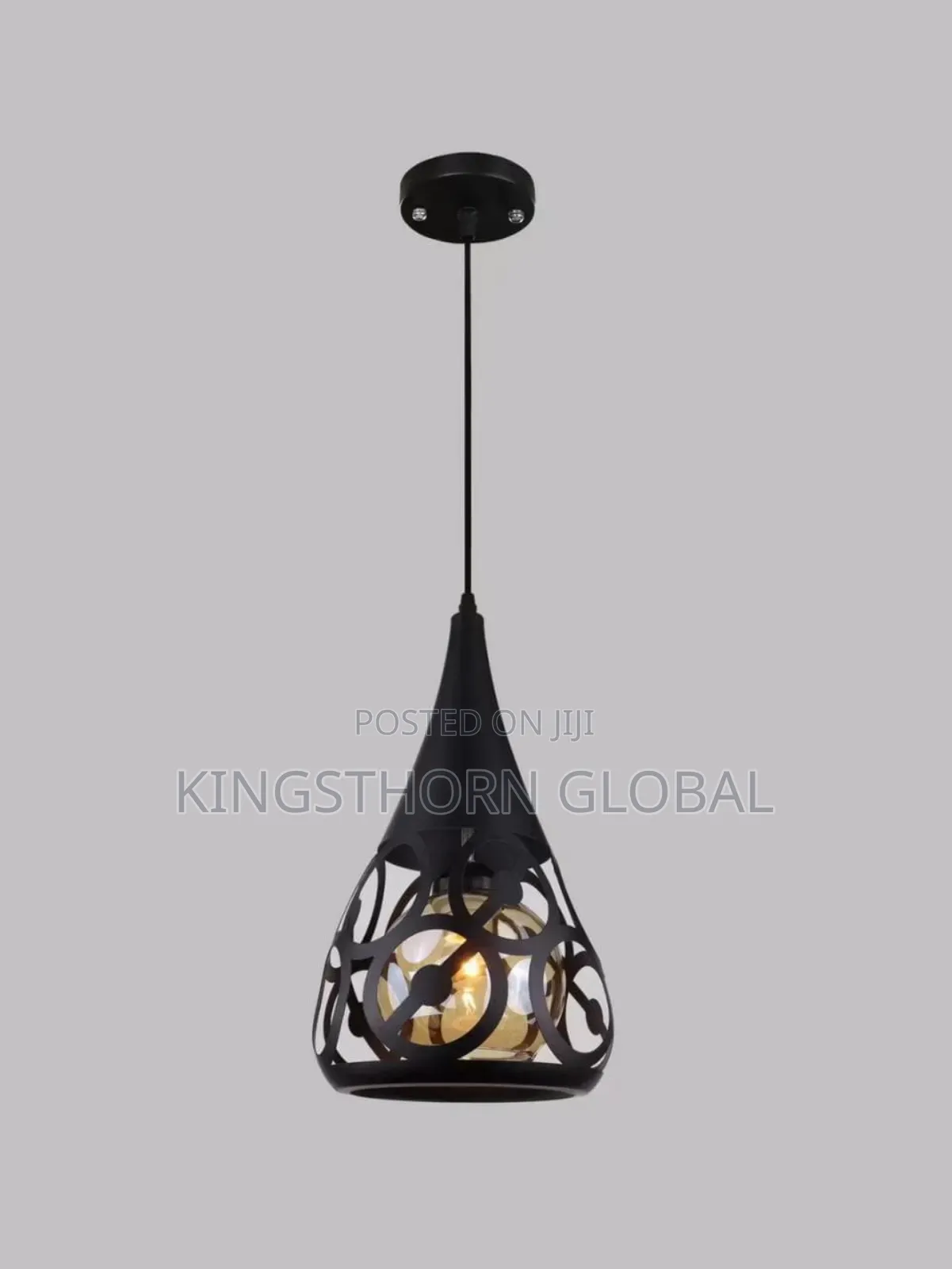 Black Cage Pendant Light