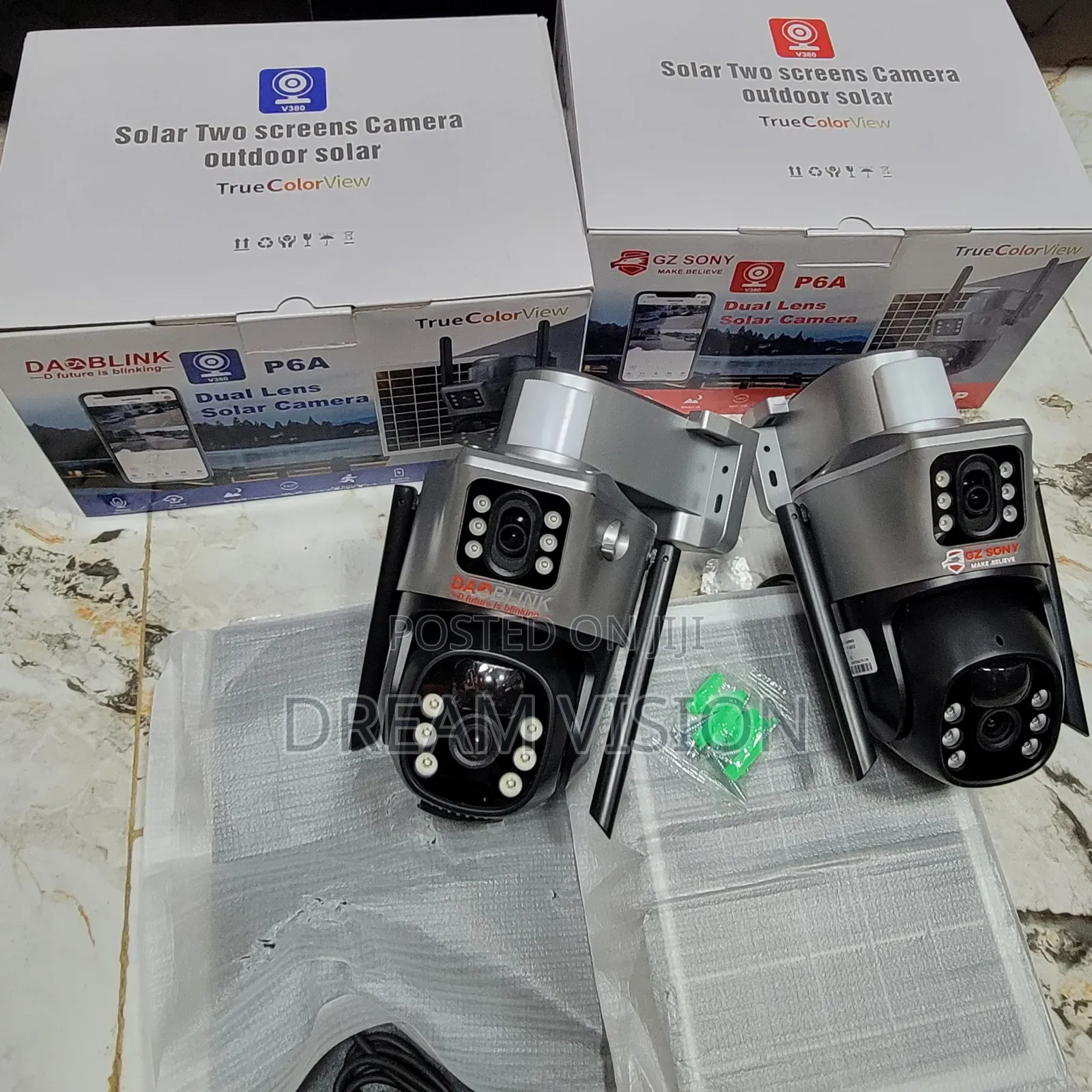 V380 Dual Lens Solar Camera