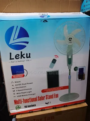 16" Solar Fan With Bluetooth Speaker