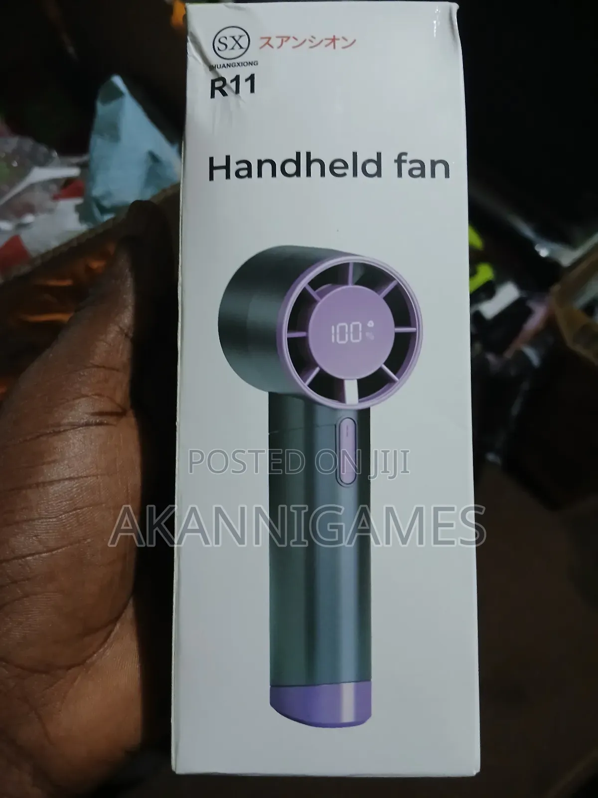 Rechargeable Handheld Fan – Digital Display, Long Battery Life