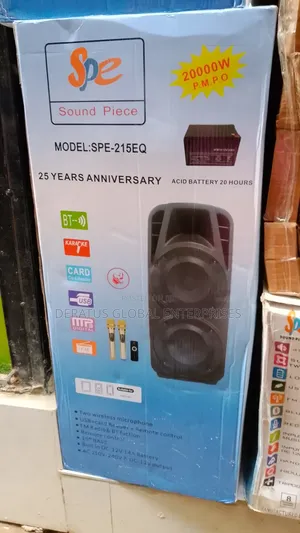 Sound Piece Double 15" Public Address System With 2 Wireless Mic