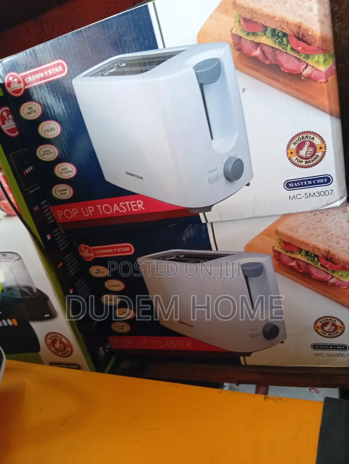 Crown Star Pop Up Toaster 2 Slices