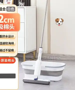 Sponge Mop With Collapsible Bucket