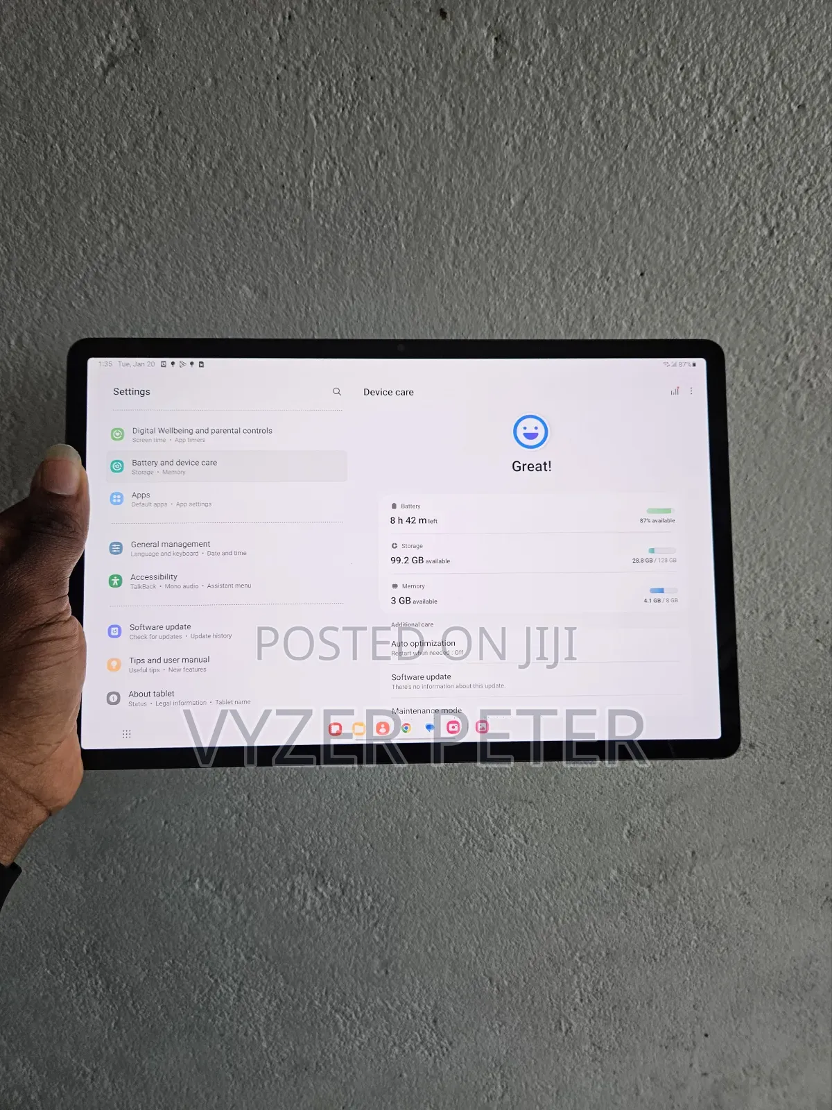 Samsung Galaxy Tab S8+ 128 GB Black