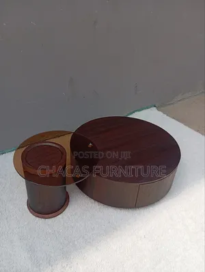 Luxury 2-in-1 Nested Coffee Table - Modern Wood Glass Center Table