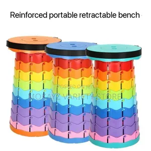 Retractable/Foldable Adjustable Height Thickened Plastic Stool