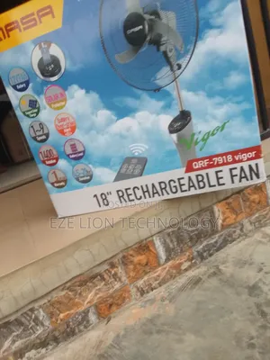 Qasa Rotation 18inch Rechargeable Standing Fan
