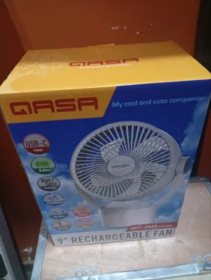Qasa 9" Rechargeable Solar Fan