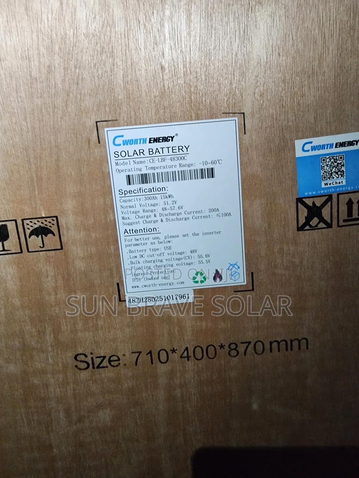 15kwh Cworth Lithium Iron Battery