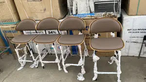 New Model Imported Luxury High Quality Bar Kitchen Stool, Wood Back