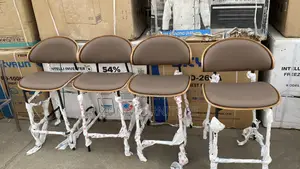 New Model Imported Luxury High Quality Bar Kitchen Stool, Wood Back