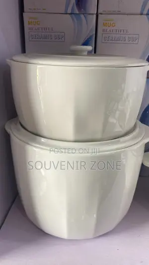 2pc White Serving Dishes