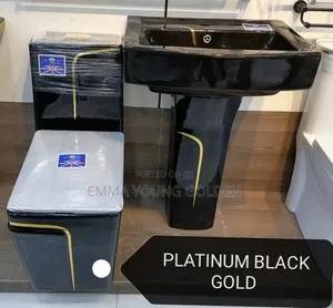 Quality Matt Black and Gold Miniset Wc