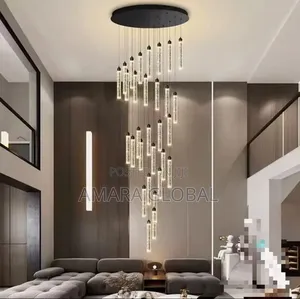 Dolria Modern Crystal Chandelier for Staircase.