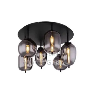 Globo Blacky 6-Light Semi-Flush Ceiling Light
