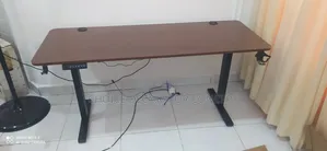 Electric Adjustable Standing Desk – Brown