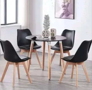 Luxury Mini Dining Table Round + 4 Sitting Chairs
