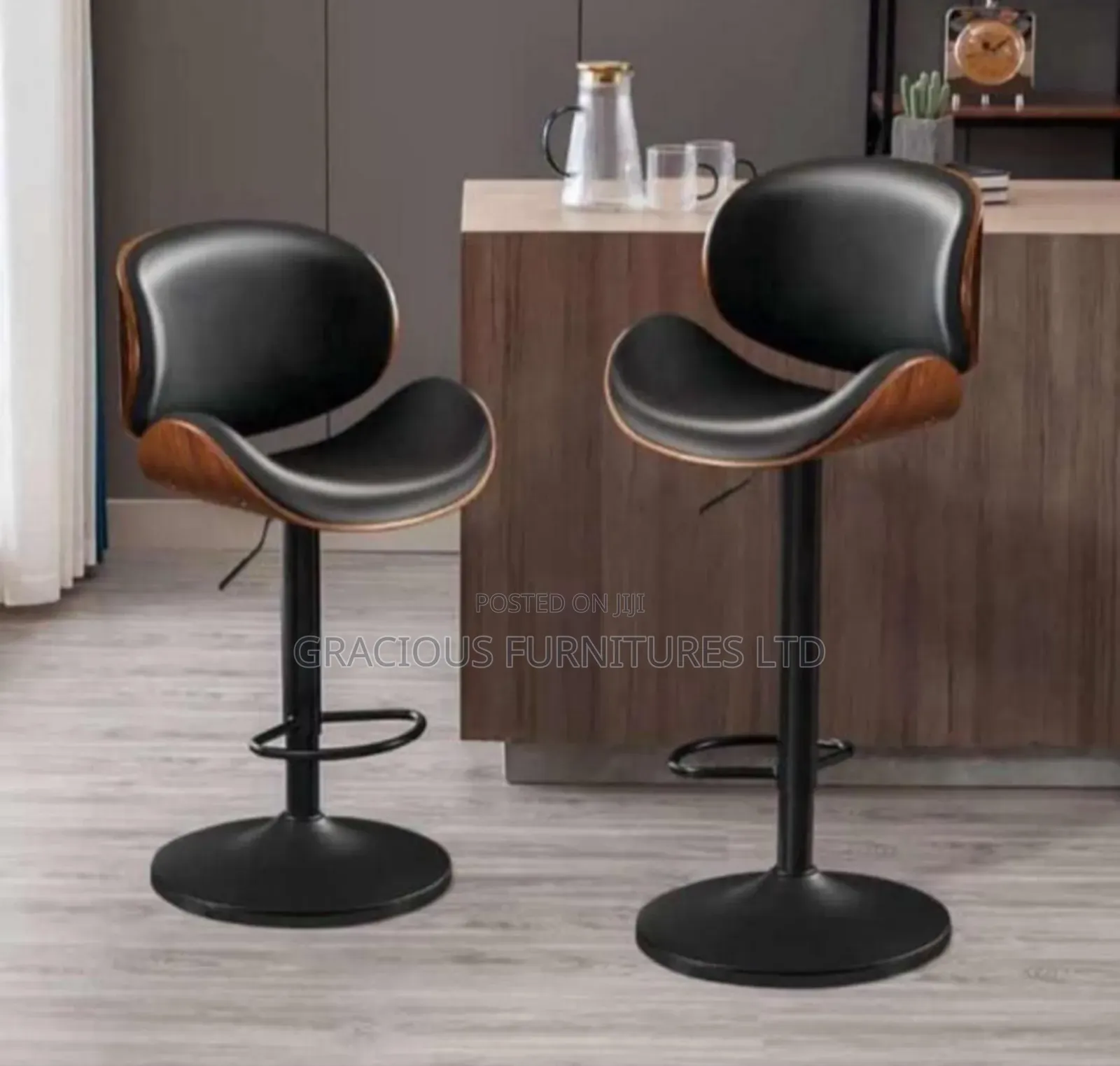 Adjustable Pu Leather Bar Stools