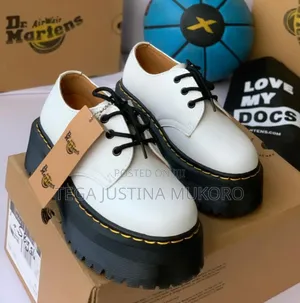 High Quality Dr Martens White High Sole Shoe