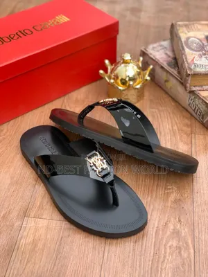 Cavalli Leather Slippers