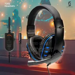 7260black Blue Headset Computer Earphones for Human-Computer Interacti