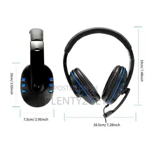 7260black Blue Headset Computer Earphones for Human-Computer Interacti