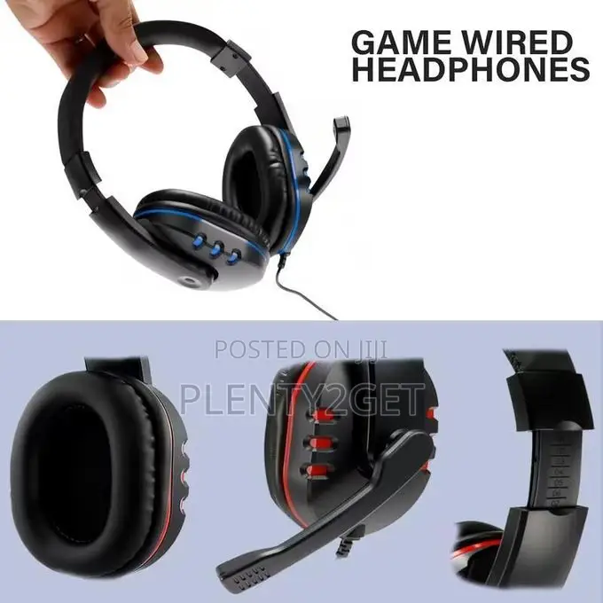 7260black Blue Headset Computer Earphones for Human-Computer Interacti