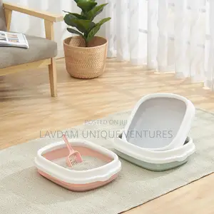 Semi-Enclosed High-Side Cat Litter Box | Low Border Cat Litter Box