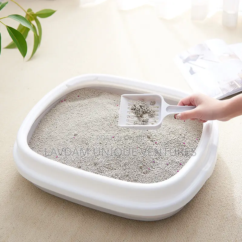 Semi-Enclosed High-Side Cat Litter Box | Low Border Cat Litter Box
