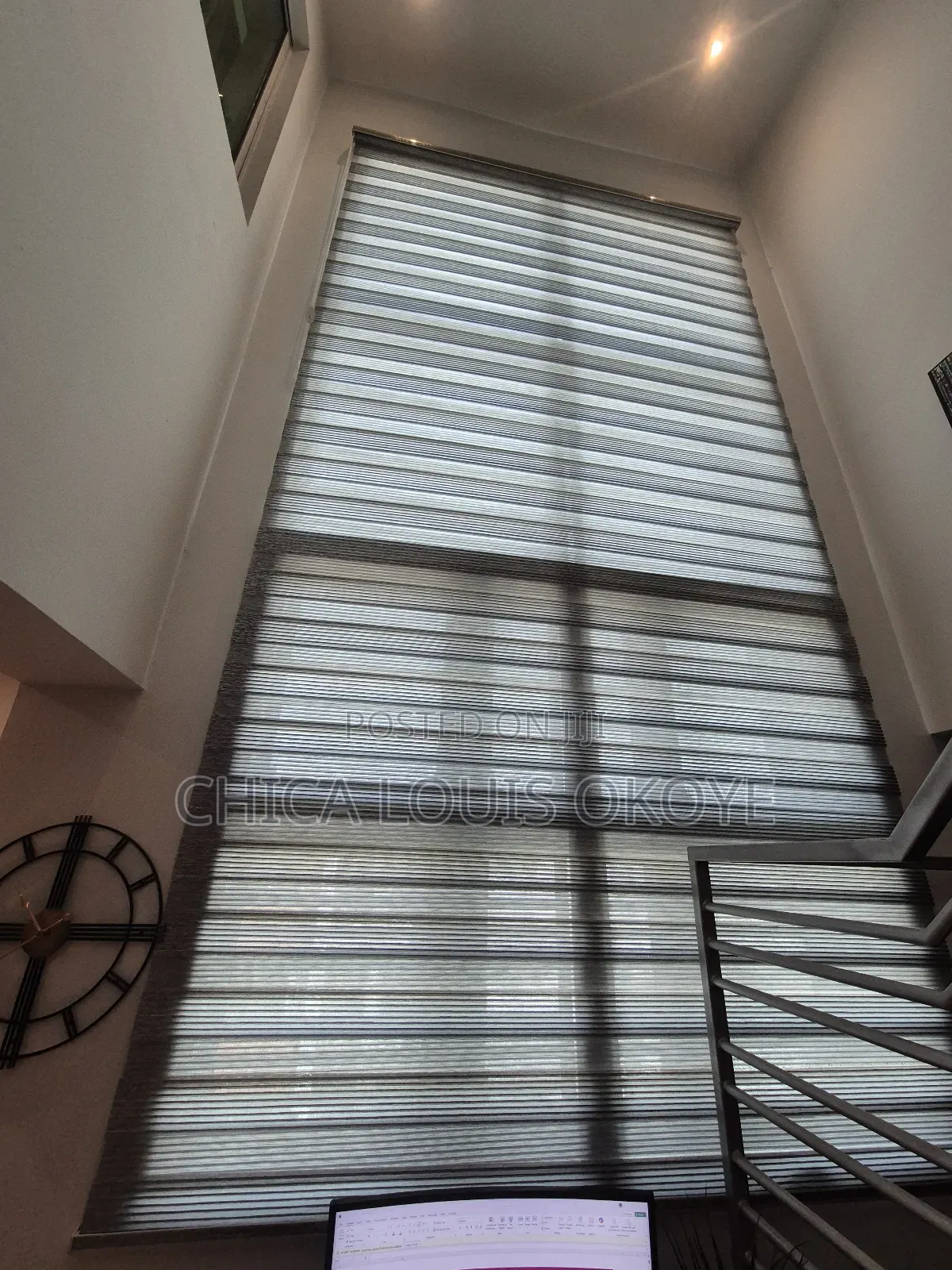 Tall Window Blind Silver Grey