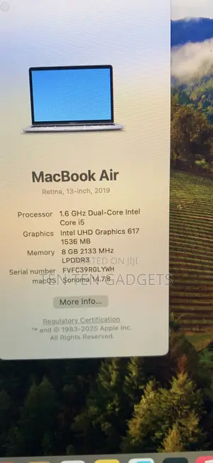 Laptop Apple MacBook Air 8GB Intel Core i5 SSD 256GB