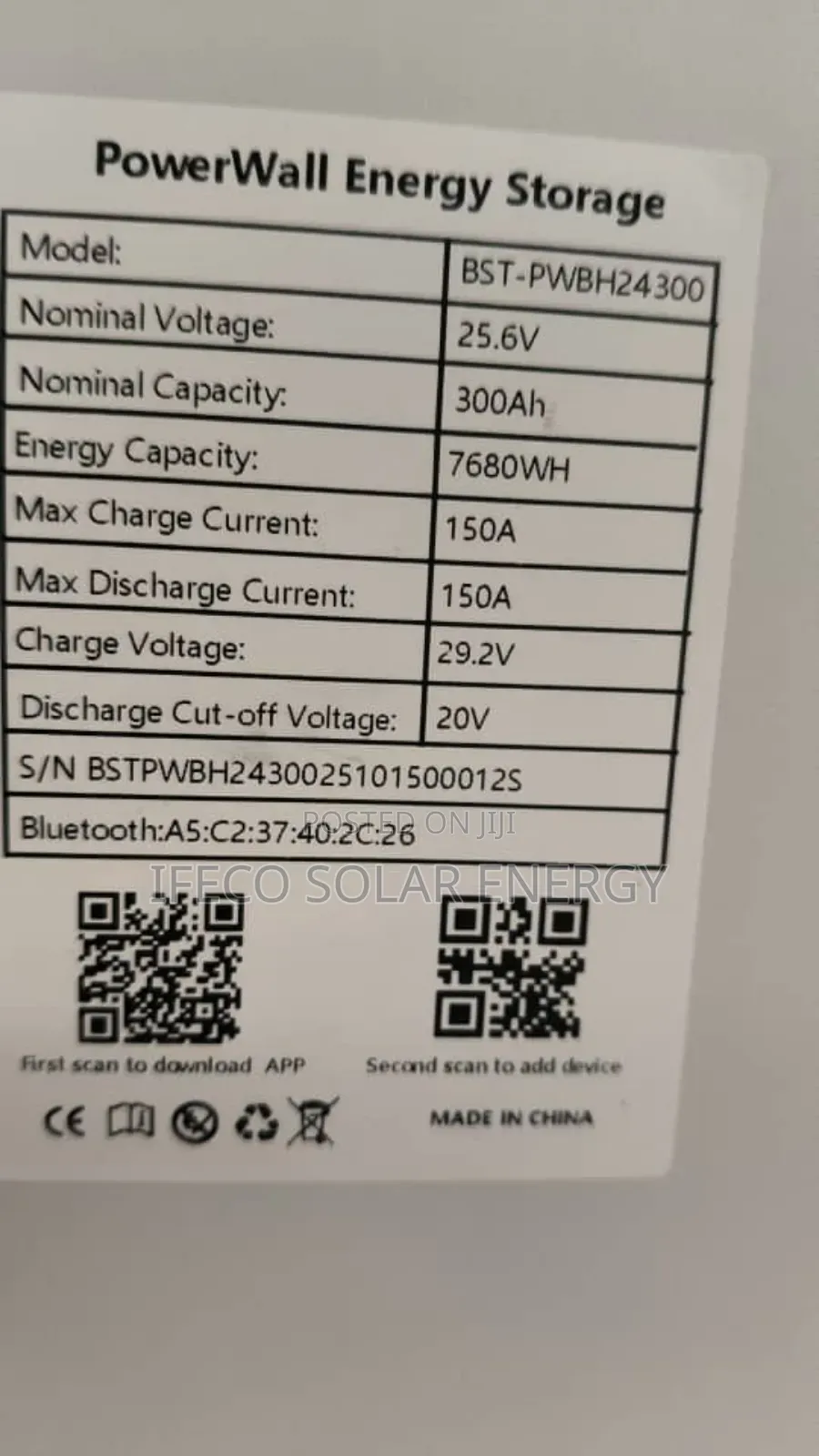 Entelechy Lithium Ion Battery 7.6kwh 24v