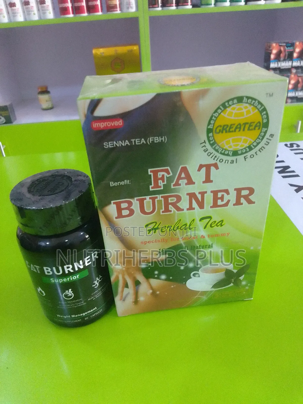 Greatea Fat Burner Tea + Fat Burner Capsules: For Weight Loss